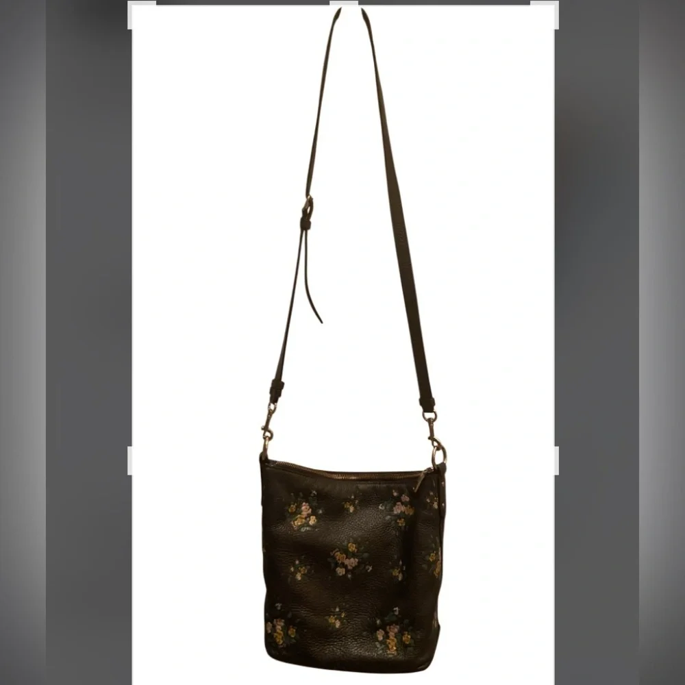 Coach Mini Abby Duffle With Rose Bouquet Print Midnight Dark Blue # 91022
